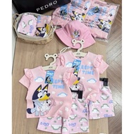 One Set Bluey Pink Children's Clothes | Bluey One set 3in1 Pink
