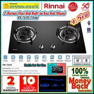 Rinnai Gas Hob RB-782G 2-Burner Flexi Hob Built-in Gas Hob (Glass) 78cm Cooker Hob (4.5kW) Safety De