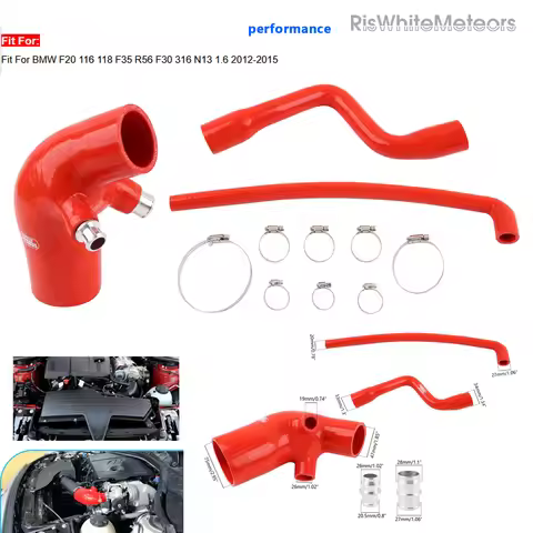 performance turbo parts For BMW F20 116 118 F35 R56 F30 316 N13 1.6L 12-15 Silicone Intake Turbine H