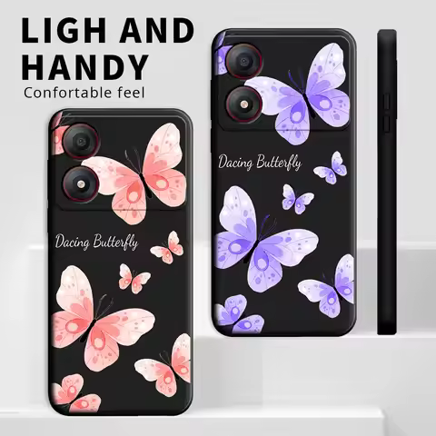 For ZTE Blade A34 A54 4G Case Soft Silicone TPU New Butterfly Floral Fashion Style Phone Case For ZT