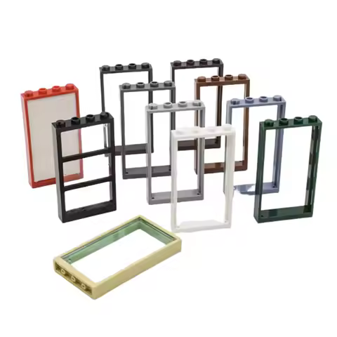 10pcs1x4x6 door frame smart window compatible with 60596 60616 MOC parts, building block model acces