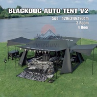 BLACKDOG V2 Tent 2.0 Big Space Tent Outdoor Camping Khemah 1 Bedroom 1 Living Room Thickened Rainpro