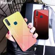 discount For VIVO Y17 Case Gradient Tempered Glass Soft Silicone Bumper Back Cover For VIVO Y3 Case