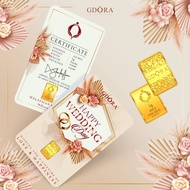 GDORA Gold Bar 1.00gram '' Wedding Day '' 999.99