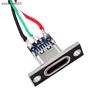 SY  USB Ja 3.1 Type-C 4 P Welding Wire 3A Female DIY Connector Straight For Mobile Phone Charging Po