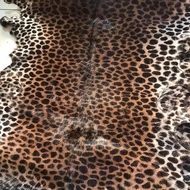 kulit kambing motif harimau Tiger macan loreng coklat leopard zebra chetah bahan tAS DOMPET karpet