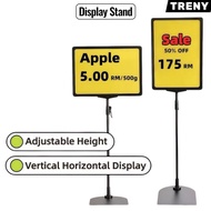 A4 Display Stand Signage Sign Holder Advertising Board Papan Iklan QR Code Promotion