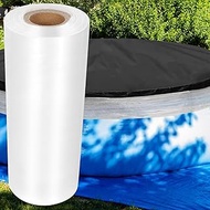 656-Feet/Winter Pool Cover Seal for Above Ground Pools,Stretchable Pool Cover Wrap Stretch Film Clear Cling, Heavy Duty Shrink Film Stretch Film Wrap for Moving