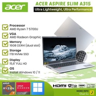 Laptop Gaming Acer Aspire A315-44P-R9GQ Ryzen 7 Ram 16Gb Ssd 1TB 15.6"