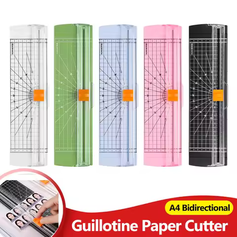 Office Bidirectional A4 A5 Guillotine Paper Cutter with Automatic Security Safe Guard for Photo Coup