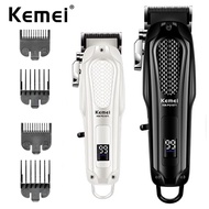 Kemei Professional Barber Hair Clippers Rechargeable Cordless Hair Trimmer Electric Haircut Kit Men 
