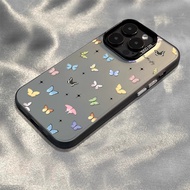 C0008 Butterfly Casing for iPhone 16 11 13 15 12 14 Pro Max XR X Xs Max 8 7 Plus Trendy Phone Case i