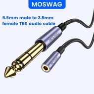 MOSWAG 6.35mm (1/4 inch) to 3.5mm (1/8 inch) Headphone Jack Adapter 10FT/3Meter 1/8 Female to 1/4 Ma