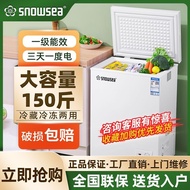 SNOWSEAMini Fridge Household Small Freezer Freeze Storage Dual-Use Mini Power Saving Mini Refrigerator Commercial Freezer