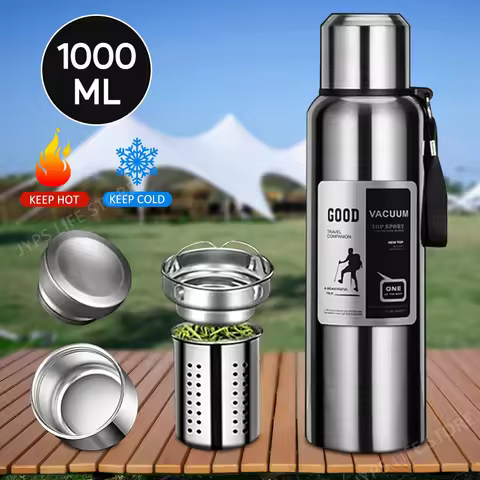 800/1000ML Stainless Steel Thermos Bottle Sport Thermal Water Bottle Keep Cold and Hot Insulated Cup