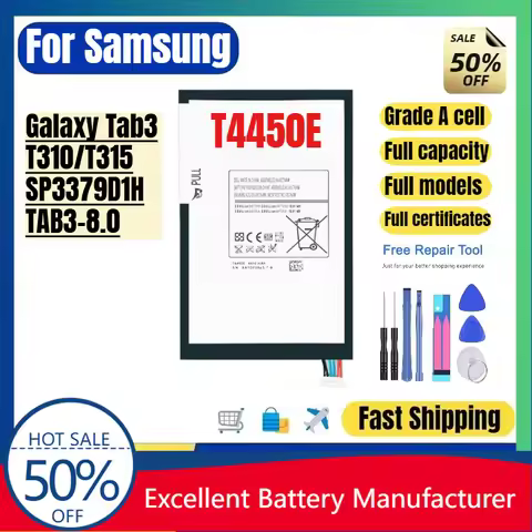 0 Cycle T4450E SP3379D1H Battery for Samsung Galaxy Tab 3 8.0 T310 T315 Tablet Replacement Lithium P