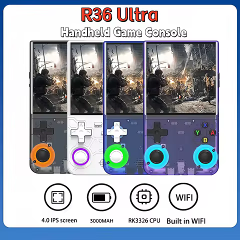 R36 Ultra Handheld Retro R36S Video Game Console IPS Screen 128GB Games Portable Pocket Player Linux