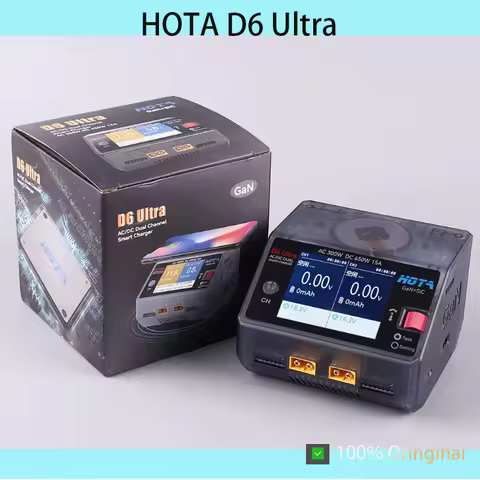 HOTA D6 Ultra GaN Smart Charger AC 300W DC 650W 15A Dual Channel Balance Charger For FPV RC Drone Ca
