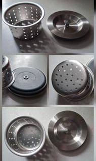廚房水槽/洗碗盆 不銹鋼 過濾隔籃+蓋