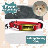 D001-Kalung Kucing Custom Nama Free Tulis Alamat Owner Pet Collar