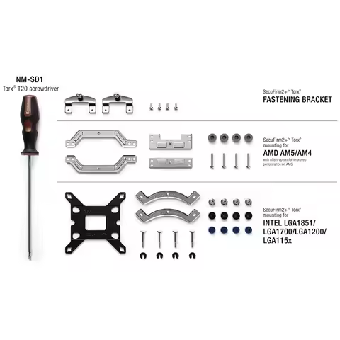 Noctua NM-M1-MP83/NM-M1-MP78 Mounting-kit CPU Cooler Upgrade Bracket For LGA1851/1700/1200/115X/AM5/