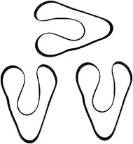 (3-pack) N011005 A12210 Air Compressor Drive Belt Compatible for Dewalt Porter Cable Craftsman Devil