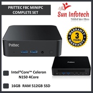 PRITTEC F8C MINIPC COMPLETE SET (Intel®Core™ Celeron N150 4Core /16GB x1DDR4/512G/WIN 11-PRO/WIFI5) 