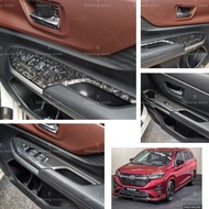Perodua alza 2022-2025 carbon fiber window switch frame panel cover accessories alza new facelift ak