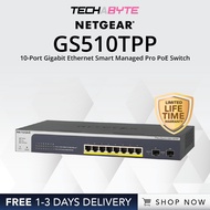 Netgear GS510TPP | 8-Port Gigabit Ethernet High-Power PoE+ Smart Switch with 2 Dedicated SFP Ports