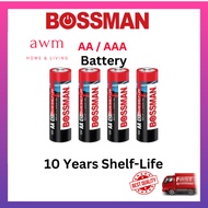 AWM Bossman Battery AAA AA 3A 2A Alkaline Battery Bateri 3A 2A tahan lama teknologi jepun 1.5V