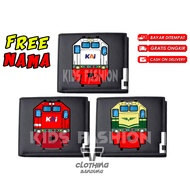 INDONESIAN TRAIN BOYS' WALLET KAI TRAIN LOCOMOTIVE WALLET FREE NAME