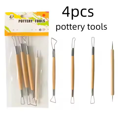 4-piece set of wooden point needle point round pottery tools Nail art tools