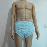 【A HOT】 Handmade Thick Cotton Underwear ABDL Adult Baby Diaper Brief DDLG Cartoon printed Reusable B