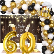 30th 40th 50th 60th Balloons Garland Arch Kit 32inch Gold Number Confetti Balloon Party Decorations