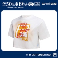 FILA เสื้อยืดครอปผู้หญิง - WHITE