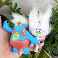 Pack of 2 Used Biggie & Guy Diamond Toys Trolls Figures
