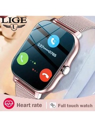LIGE Lige智能手錶,男女時尚智能手錶,防水多運動模式,心率監測,血壓監測,血氧監測,睡眠監測,健康監測智能手環