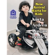 Clear Stock Kurta Ardeen Budak Lelaki Lengan Pendek Short Sleeve 100% Cotton By Thursina Fashion