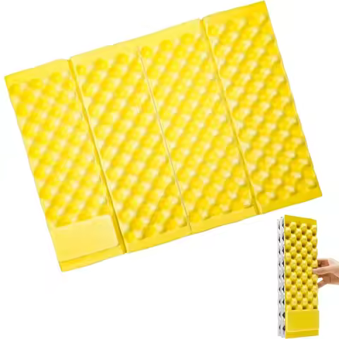 Ultralight Aluminum Film Camping Sitting Pad Foldable Egg Crate Foam Mat for Hiking Picnic Fishing P