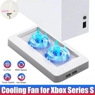 XOITR For Vertical Stand With 2 Cooling Fans Series S For Series S Game Console Holder With 2 USB Po