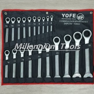 MTOOLS 20Pcs Gear Wrench Set 6 ~ 32mm | Ratchet Wrench Set | Combination Spanner Set