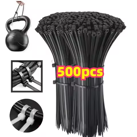 Cable Zip Tie Plastic Nylon Tie Self-locking Black Fastening Strap Cable-Tie-Set Fastening Ring Zip 