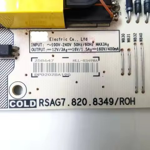 RSAG7.820.8349/ROH HLL-4465WK Power Supply Board is for LC-58Q620U LC-58Q7330U LC-58Q7370U 58H6550E 