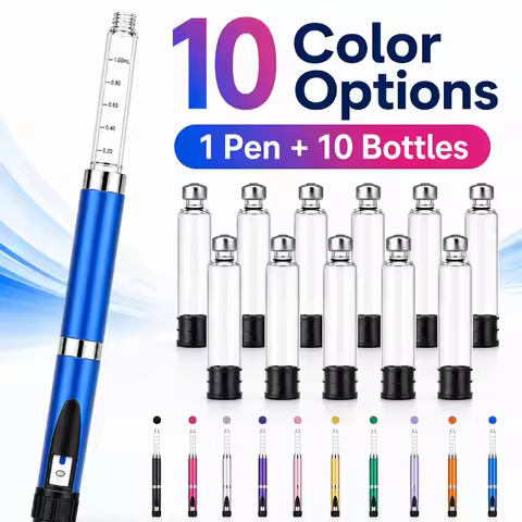 10pcs Peptide Injection Pen Kits 1pc Pen Bottles Set Reusable Insulin Compatible Injector Handheld S