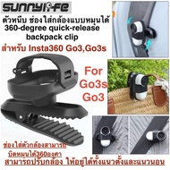Sunnylife Insta360 Go3S Go3 360 degree backpack clip 360 For Insta360 Go3 Go3S