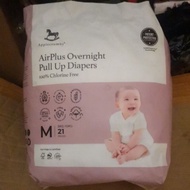 APPLECRUMBY AIRPLUS OVERNIGHT PULL UP DIAPERS M