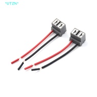 UTZN&gt; 2PCS H7 2 Pins Headlight Repair Bulb Holder Connector Plug Wire Socket new