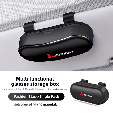 Fashion Multi Functional Glasses Storage Box For Mitsubishi Lancer Ralliart ASX Mirage Pajero Xpande