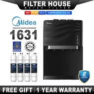 MIDEA Water Dispenser Tabletop Hot Room Cold 3 Suhu Penapis Air Midea 1631 - 4 Antibacterial Filter 
