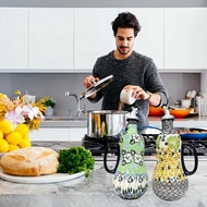 Hand-painted Underglaze Colored Ceramic Oil Pot Soy Vinegar Sauce Capacity Sealed Large Storage A9r6